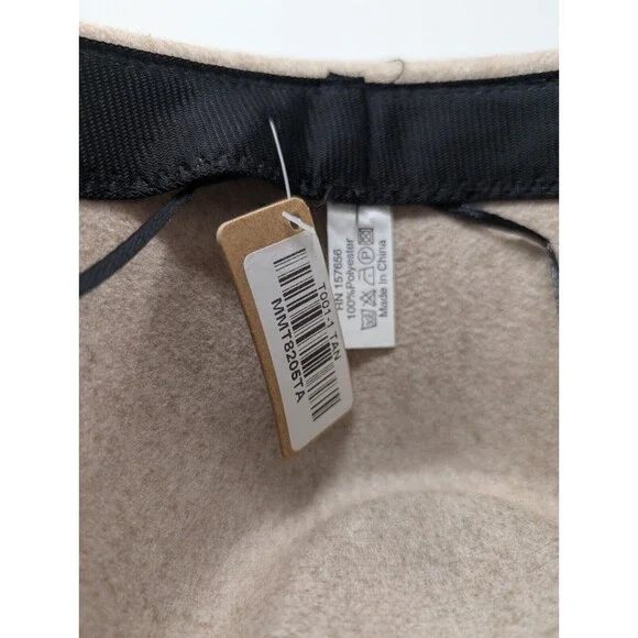 Light Tan Beige WIDE BRIM FELT HAT WESTERN COWBOY FESTIVAL BOHO - Picture 3 of 5